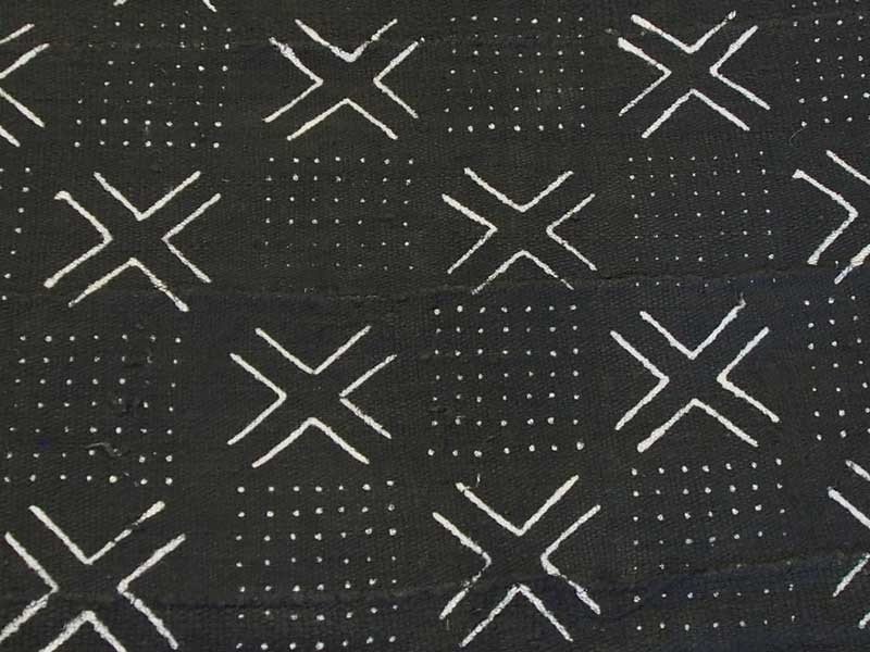 Black Bogolan Mud Cloth - Cross